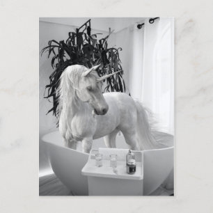 Unicorn in de Bathtub Briefkaart