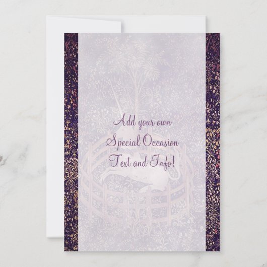  Unicorn in de Bosbouw Kaart (Achterkant)