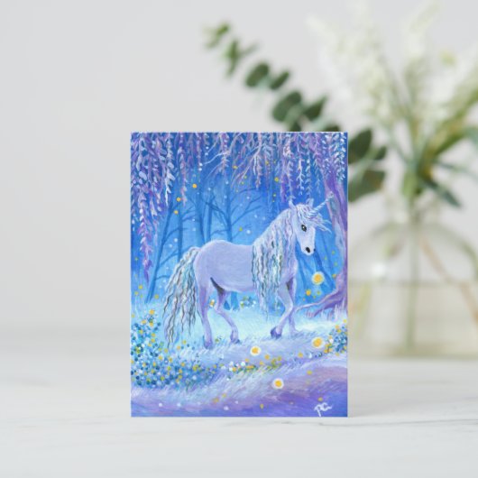 Unicorn in de Bossen Briefkaart (Staand voorkant)