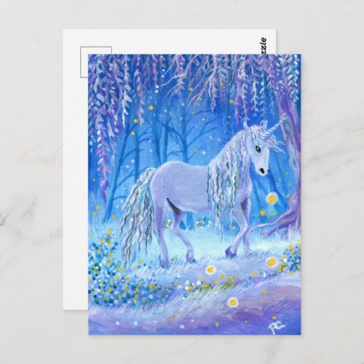 Unicorn in de Bossen Briefkaart (Voorkant / Achterkant)