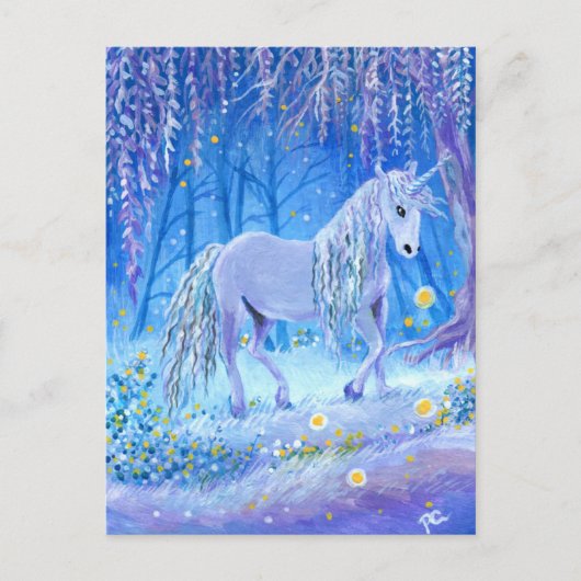 Unicorn in de Bossen Briefkaart (Voorkant)