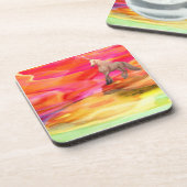 Unicorn in de gekleurde woestijn drankjes onderzetter (Linkerzijde)