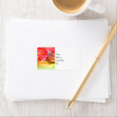 Unicorn in de gekleurde woestijn etiket (Insitu)