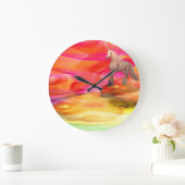 Unicorn in de gekleurde woestijn grote klok (Huis)