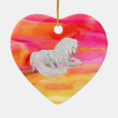 Unicorn in de gekleurde woestijn keramisch ornament (Achterkant)