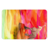 Unicorn in de gekleurde woestijn magneet (Horizontaal)