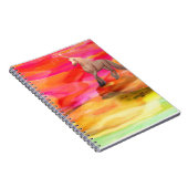 Unicorn in de gekleurde woestijn notitieboek (Rechterzijde)