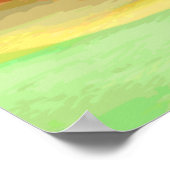 Unicorn in de gekleurde woestijn poster (Hoek)