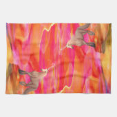 Unicorn in de gekleurde woestijn theedoek (Horizontaal)