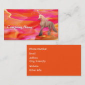 Unicorn in de gekleurde woestijn visitekaartje (Voorkant / Achterkant)