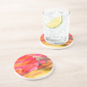 Unicorn in de gekleurde woestijn zandsteen onderzetter (Zijkant)