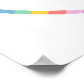 Unicorn in de regenboogcirkel Kinder vierkant Post Poster (Hoek)