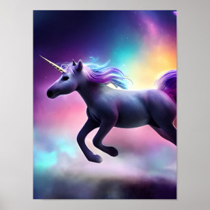Unicorn in de ruimte poster