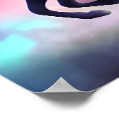 Unicorn in de ruimte poster (Hoek)