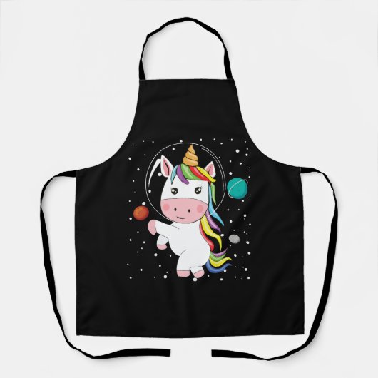 Unicorn in de ruimte schort (Voorkant)