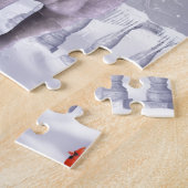 Unicorn in de sneeuw legpuzzel (Zijkant)