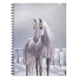 Unicorn in de sneeuw notitieboek