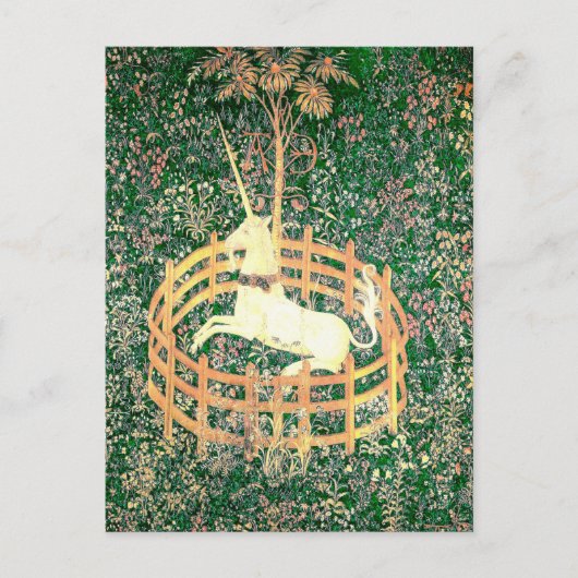 Unicorn in gevangenschap briefkaart (Voorkant)