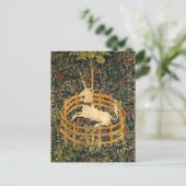 Unicorn in gevangenschap briefkaart (Staand voorkant)