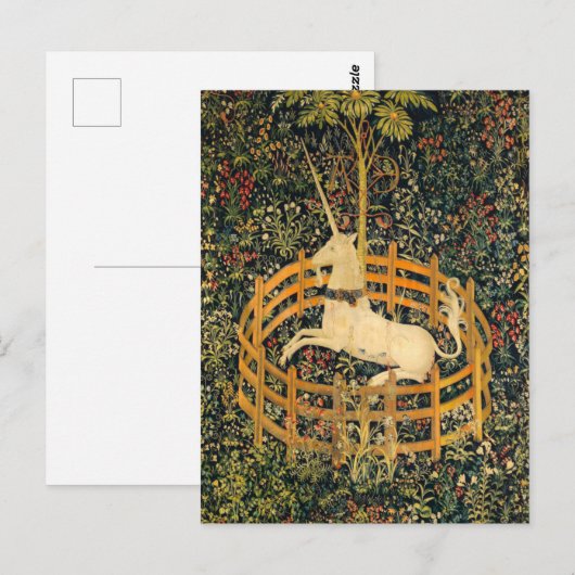 Unicorn in gevangenschap briefkaart (Voorkant / Achterkant)