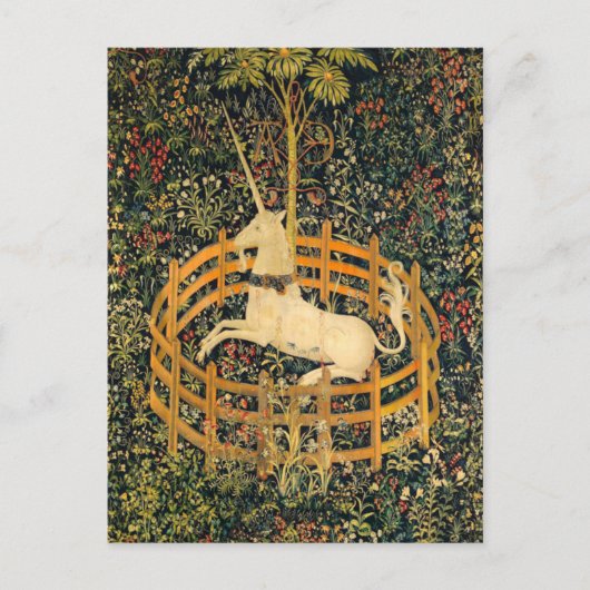 Unicorn in gevangenschap briefkaart (Voorkant)