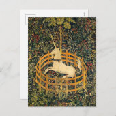 Unicorn in gevangenschap feestdagenkaart (Voorkant / Achterkant)