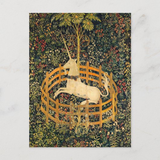 Unicorn in gevangenschap feestdagenkaart (Voorkant)