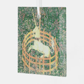 Unicorn in gevangenschap glas ornament (Voorkant links)