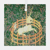 Unicorn in gevangenschap glas ornament (Achterkant)