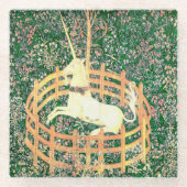 Unicorn in gevangenschap glazen onderzetter (Voorkant)