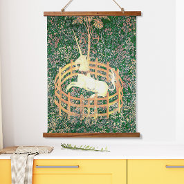 Unicorn in gevangenschap hangend wandkleed