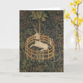 Unicorn in gevangenschap kaart (Gele Bloem)