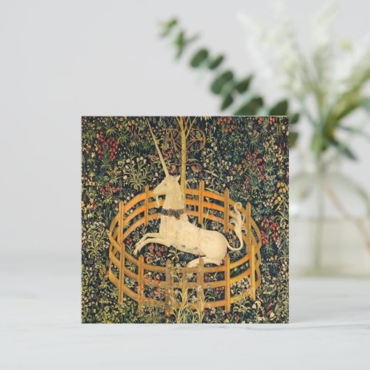 Unicorn in gevangenschap kaart (Staand voorkant)