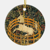 Unicorn in gevangenschap keramisch ornament (Voorkant)