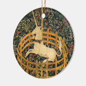Unicorn in gevangenschap keramisch ornament (Links)