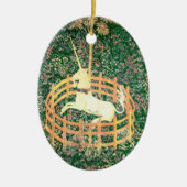 Unicorn in gevangenschap keramisch ornament (Voorkant)