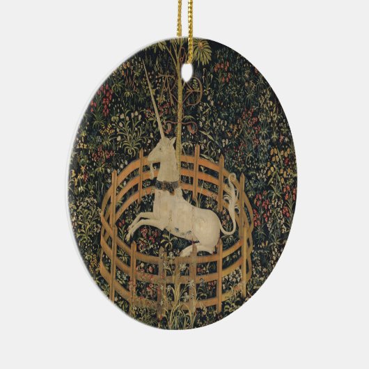 Unicorn in gevangenschap keramisch ornament (Rechts)