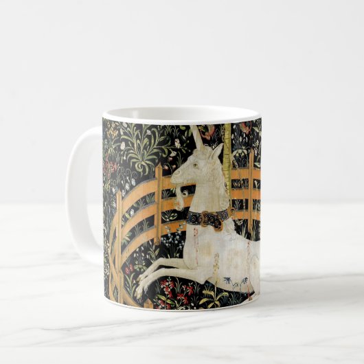 Unicorn in gevangenschap koffiemok (Voorkant links)