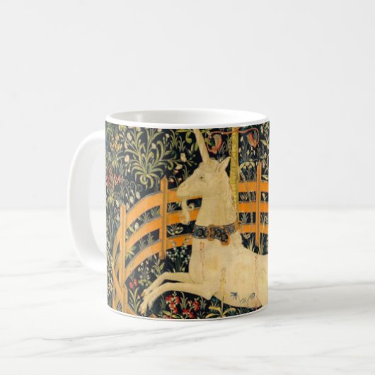 Unicorn in gevangenschap koffiemok (Voorkant links)