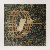 Unicorn in gevangenschap, middeleeuwse  tapijten legpuzzel (Horizontaal)