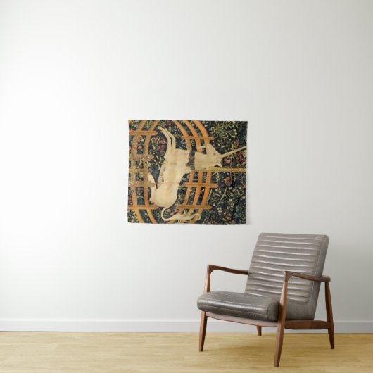 Unicorn in gevangenschap origineel wandkleed (In Situ (horizontaal))