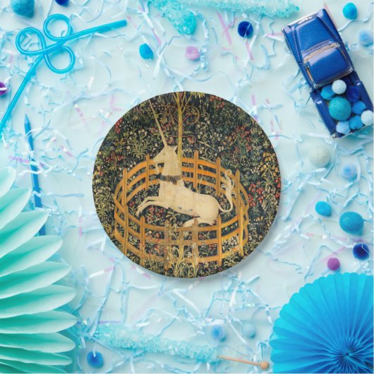 Unicorn in gevangenschap papieren bordje (Feest)