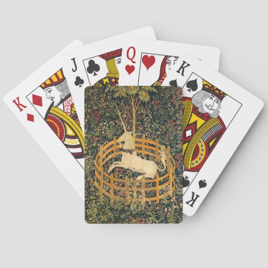 Unicorn in gevangenschap pokerkaarten (Achterkant)