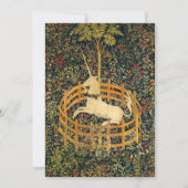 Unicorn in gevangenschap save the date (Voorkant)