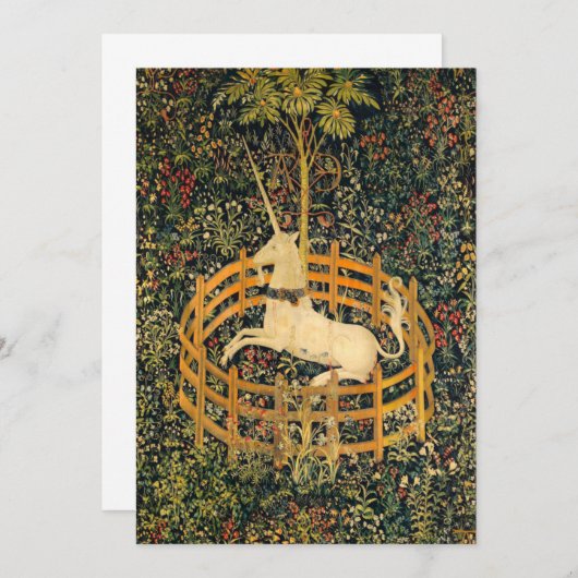 Unicorn in gevangenschap save the date (Voorkant / Achterkant)