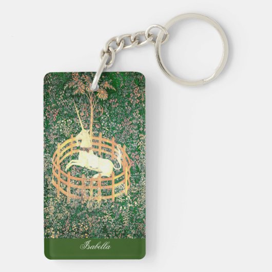 Unicorn in gevangenschap sleutelhanger (achterkant)