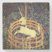 Unicorn in gevangenschap stenen onderzetter (Voorkant)