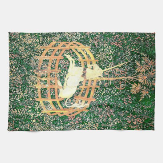 Unicorn in gevangenschap theedoek (Horizontaal)