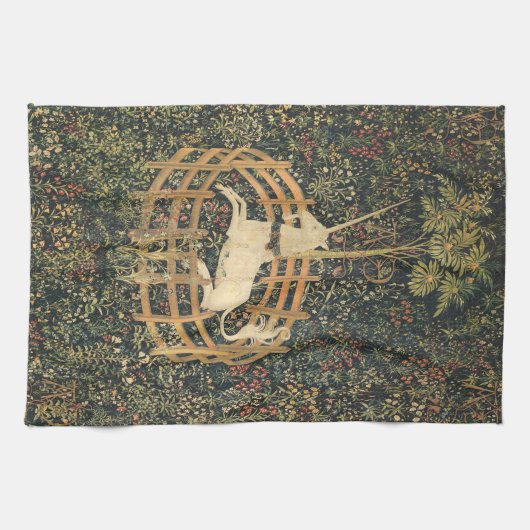 Unicorn in gevangenschap theedoek (Horizontaal)