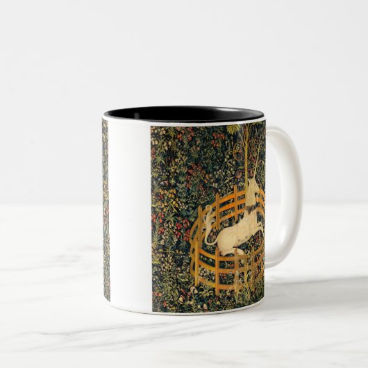 Unicorn in gevangenschap tweekleurige koffiemok (Voorkant rechts)